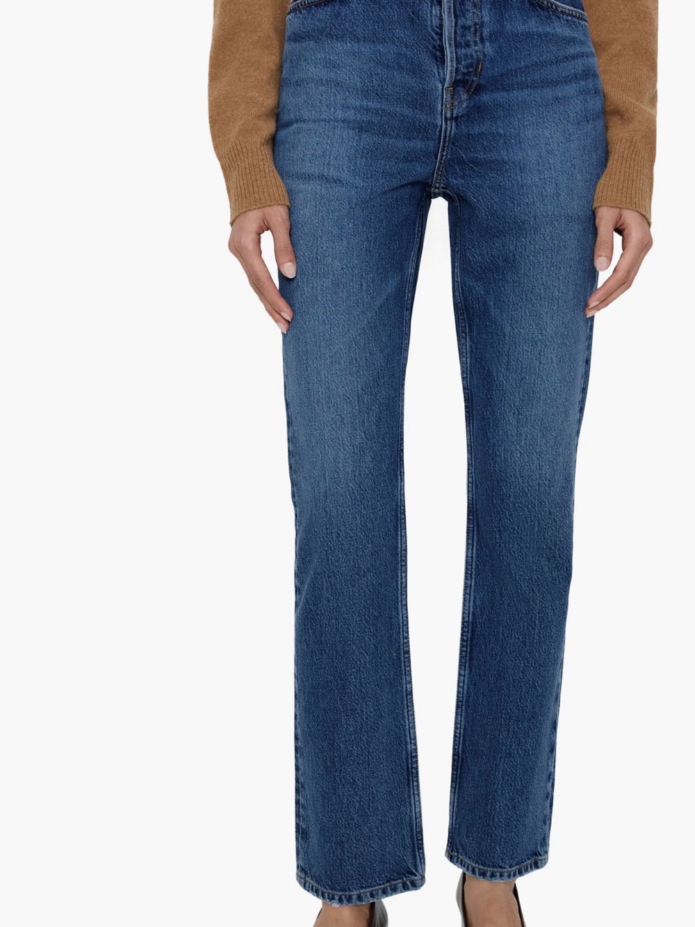 Reformation Mid Indigo Straight-Leg Jeans